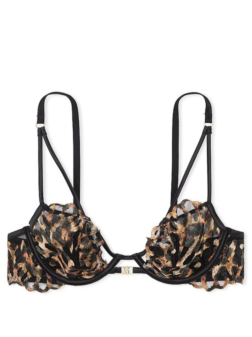 New! Victoria’s Secret Leopard Unlined Low-Cut Demi Bra 36C 34689